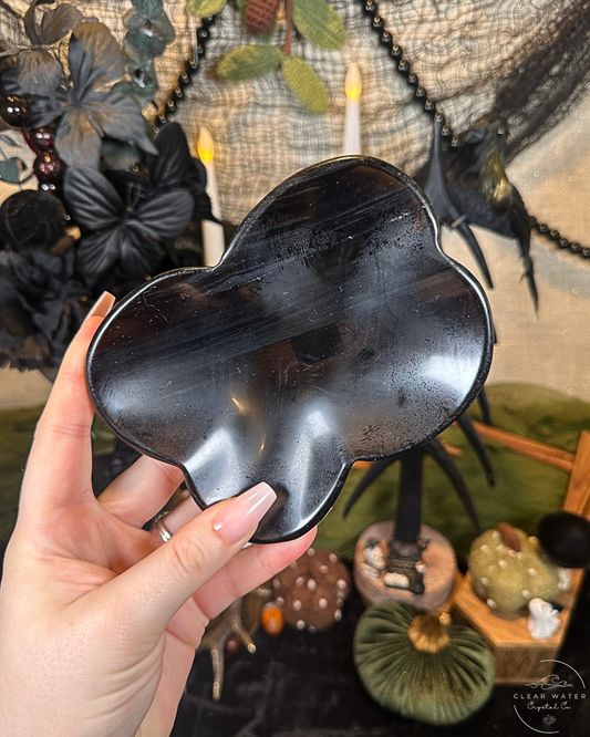 Midnight Lace Obsidian Bowl | Dusk Clouds