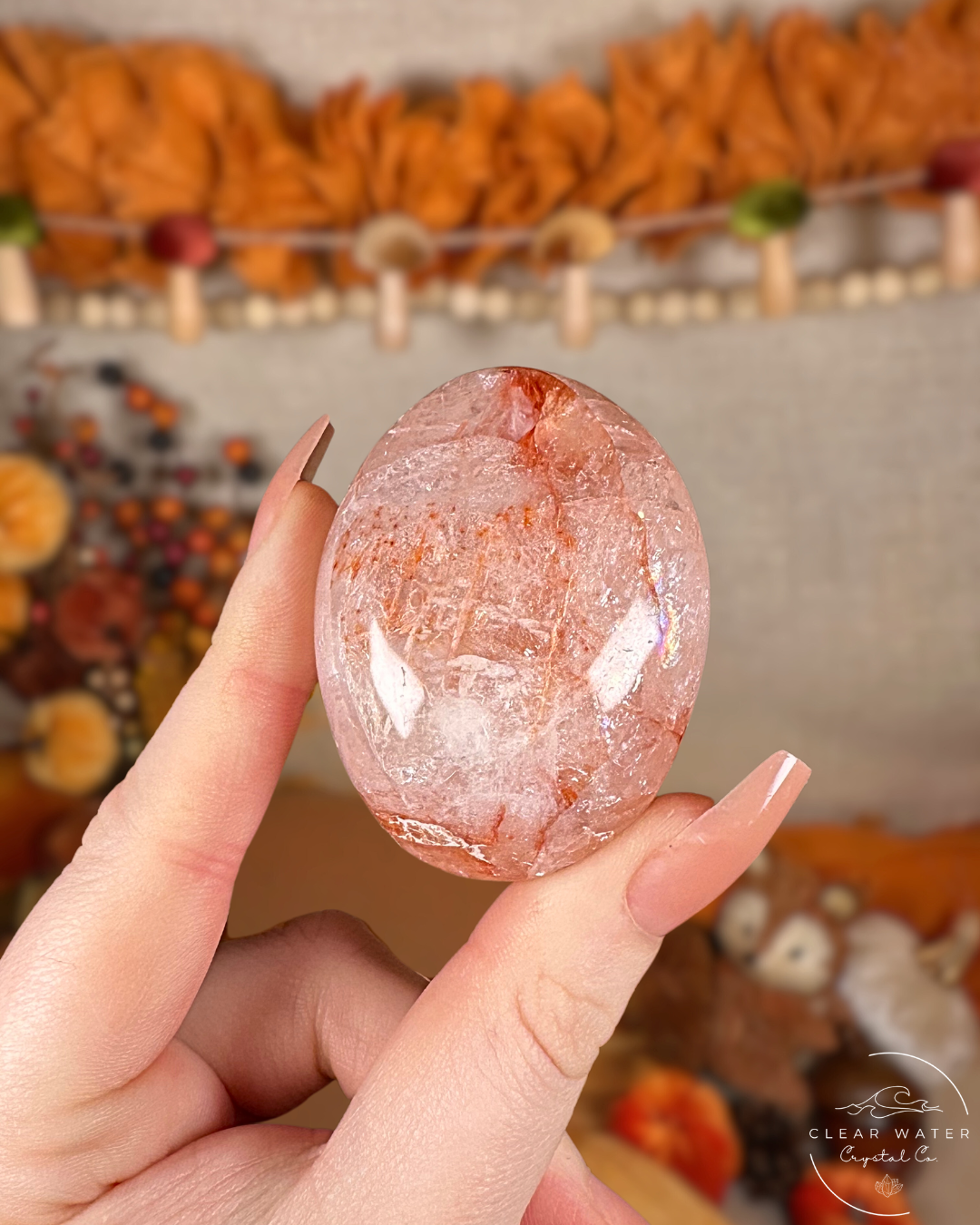 Fire Quartz Palmstones – Madagascar