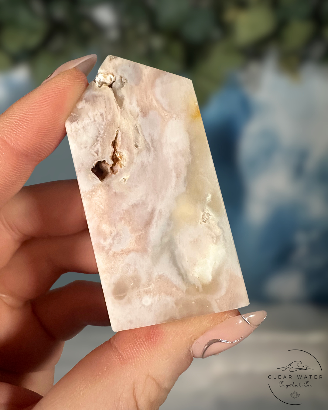 Blooming Heart Tower: Flower Agate & Pink Amethyst Synergy