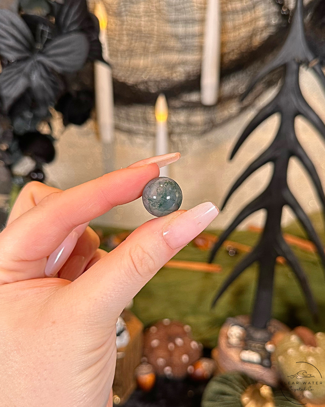 Moss Agate Mini Sphere