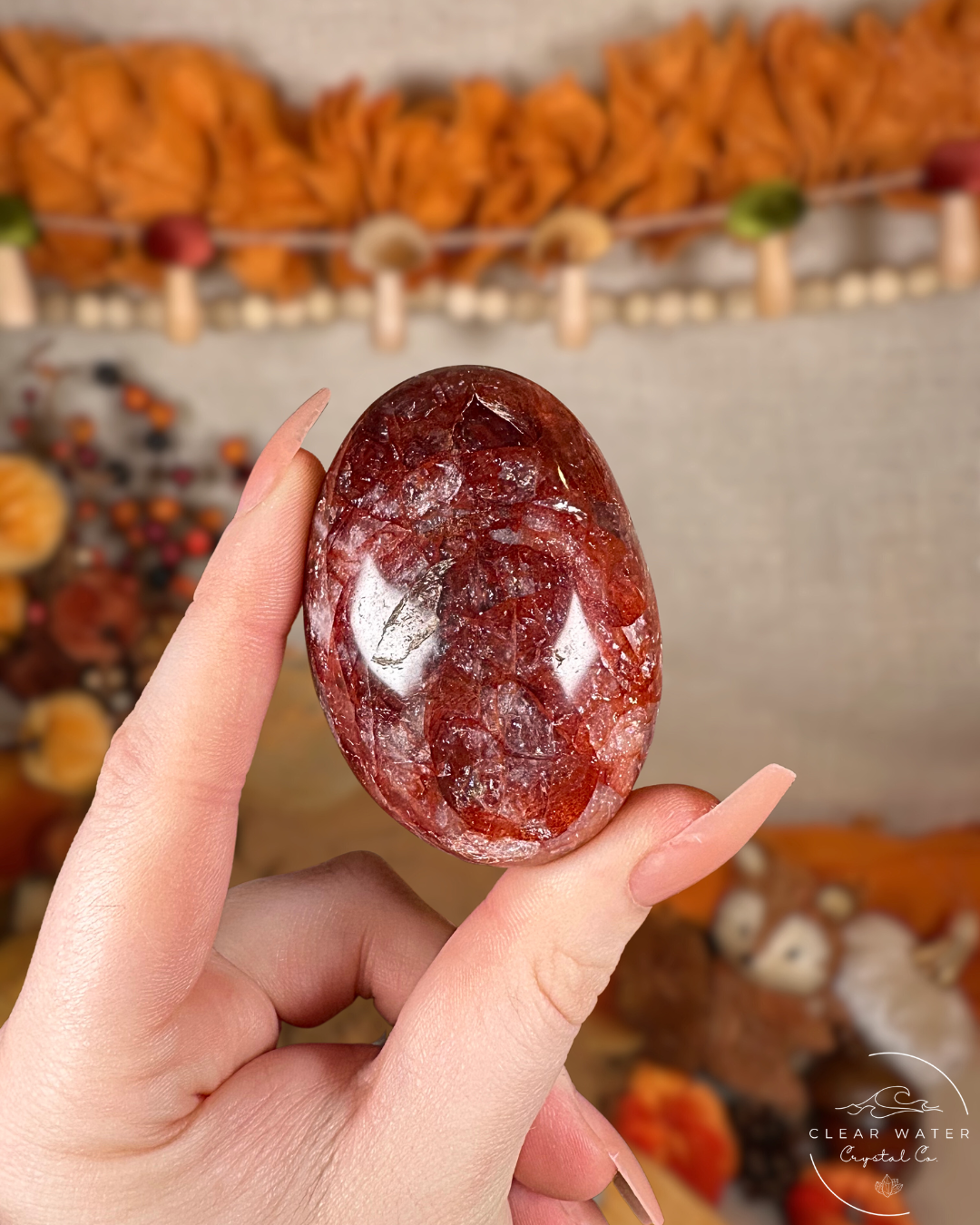 Fire Quartz Palmstones – Madagascar