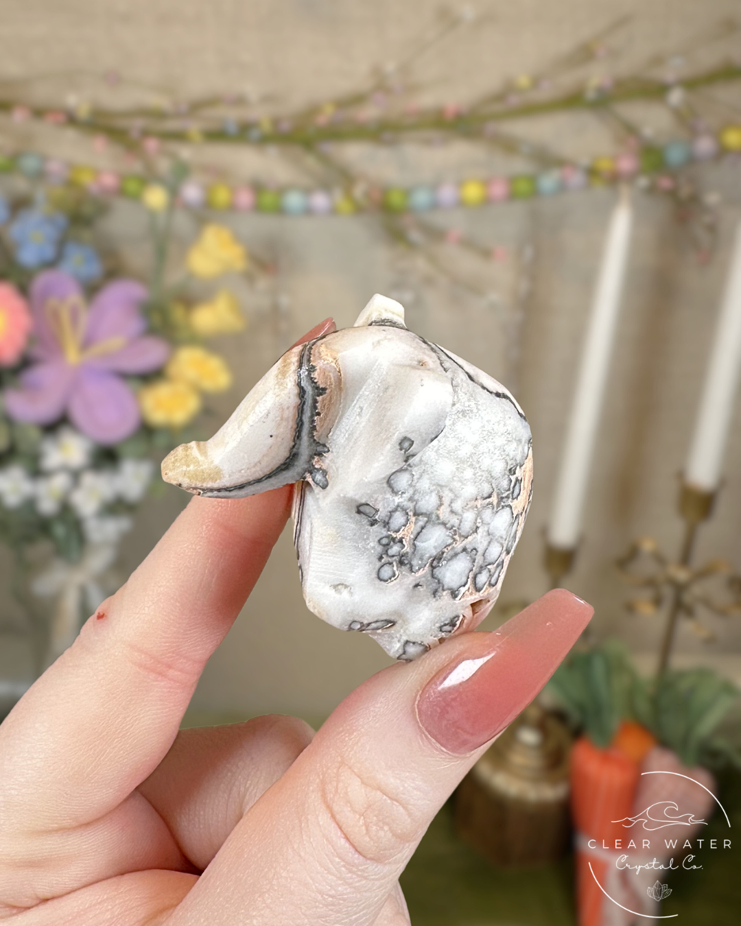Zebra Calcite Elephant Carving – Mexico