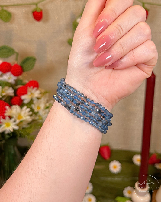 Faceted Devil Aquamarine Bracelet