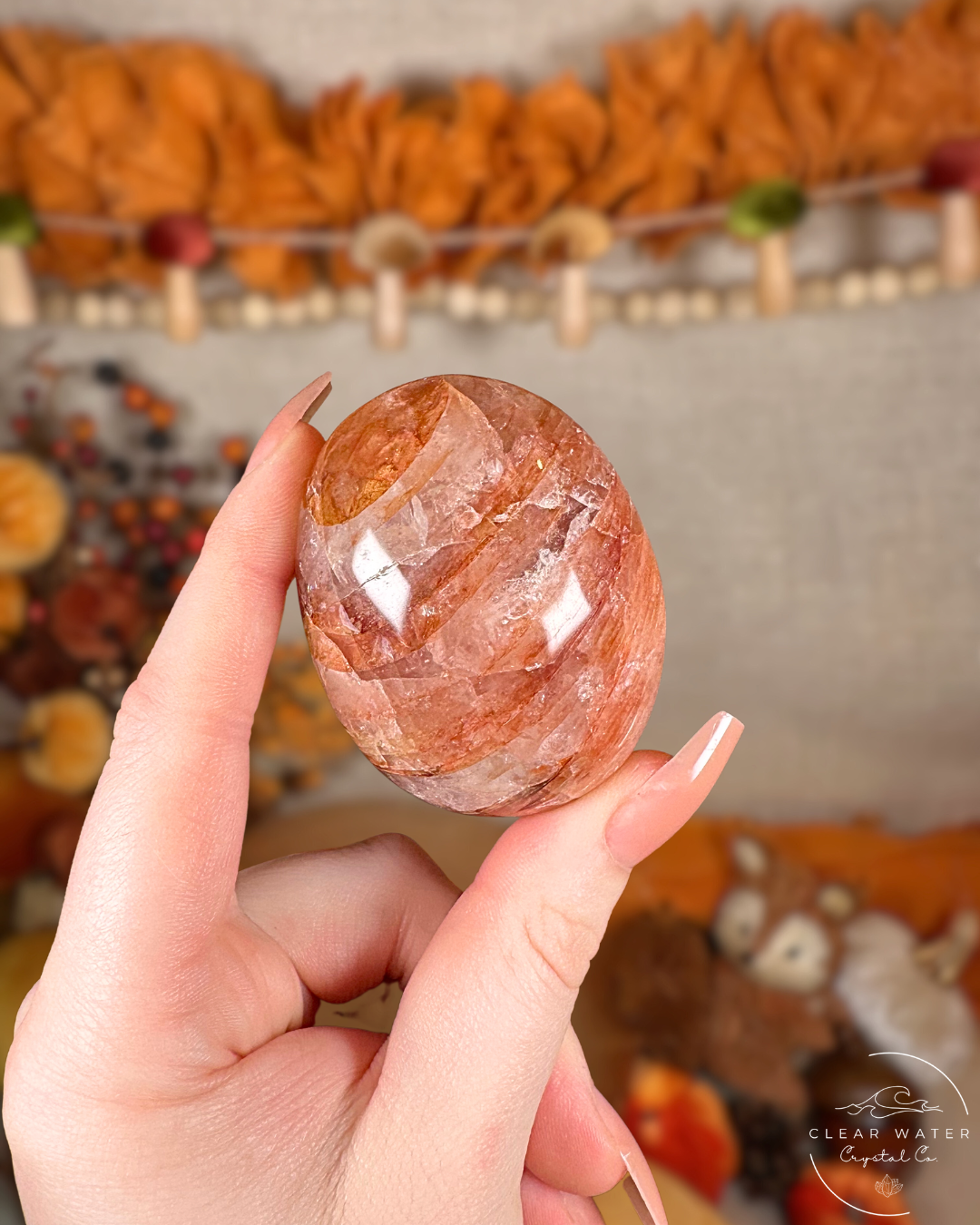 Fire Quartz Palmstones – Madagascar