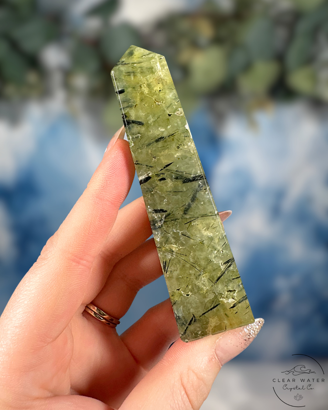 Gemmy Prehnite Towers: Emerald Gardens