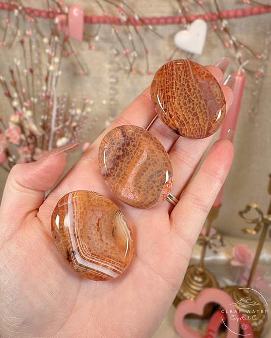 Fire Agate Worry Stones