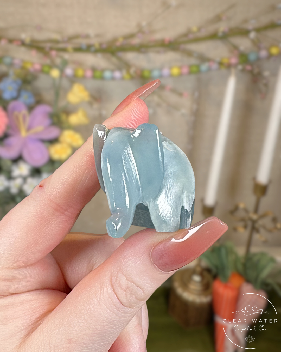 Blue Onyx Elephant Carvings – Argentina