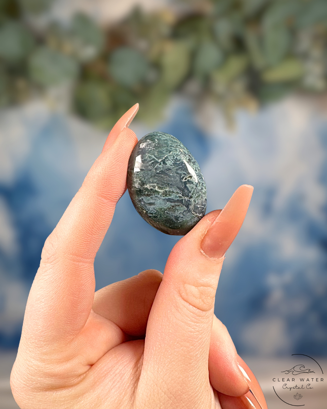 Moss Agate Tumble Stones: Grounded Growth