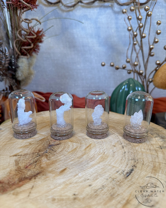 Crystallized White Calcite Specimen Capsule- Mexico