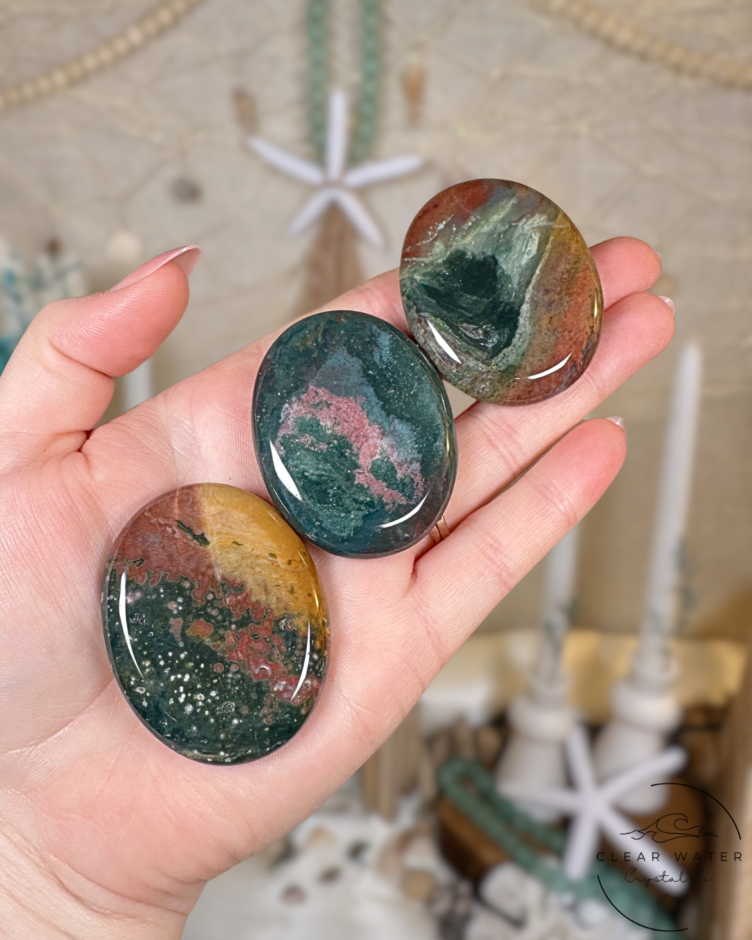 Sea Jasper Worry Stone