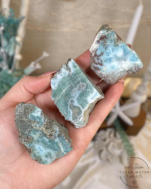 Larimar Semi-Polished Freeform- Dominican Republic