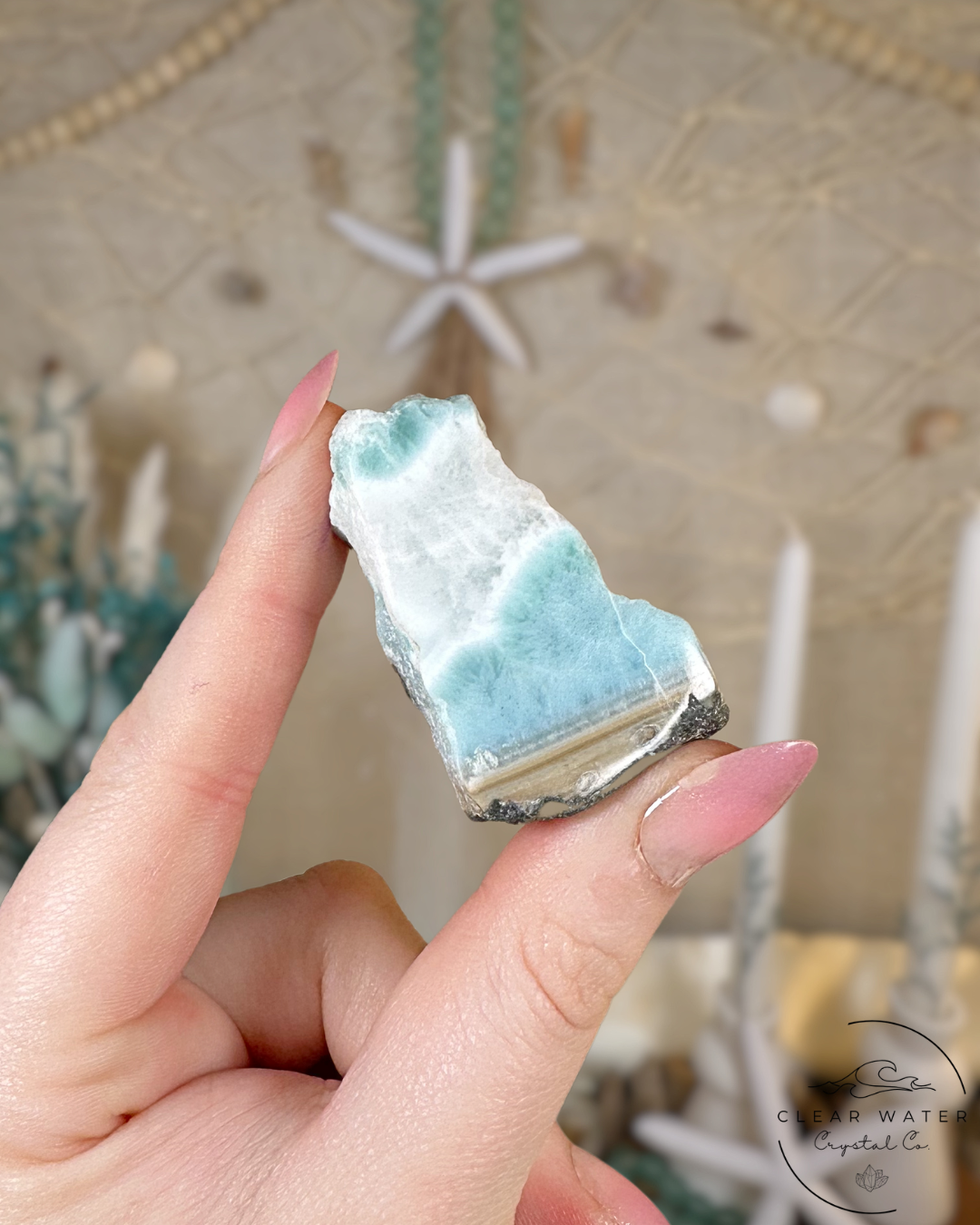 Larimar Semi-Polished Freeform- Dominican Republic
