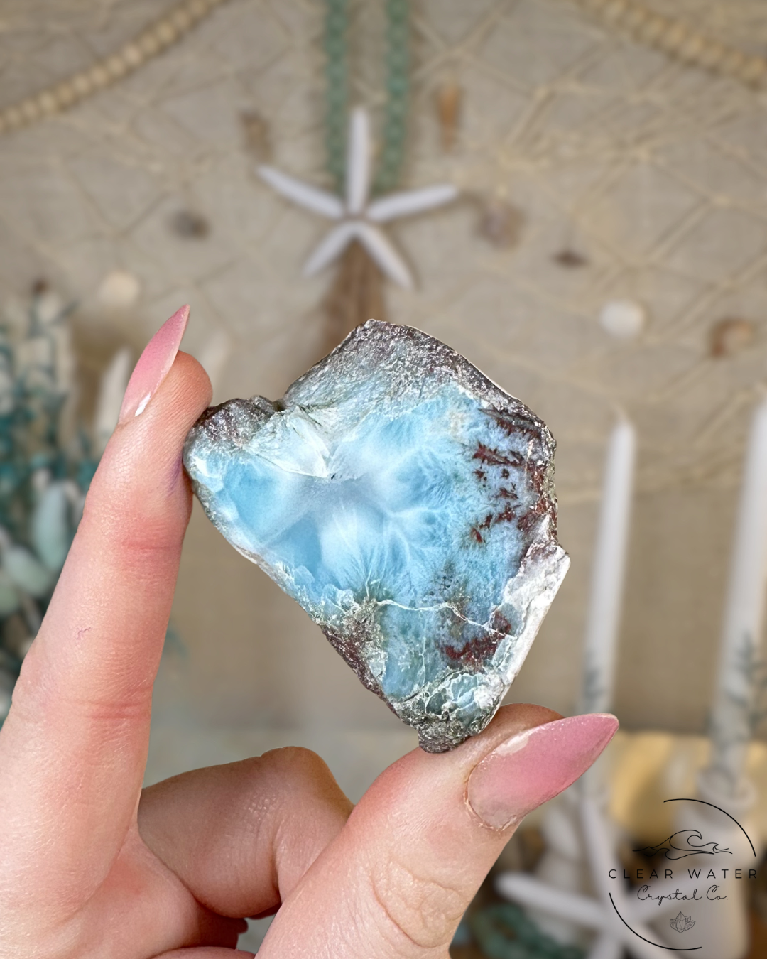 Larimar Semi-Polished Freeform- Dominican Republic