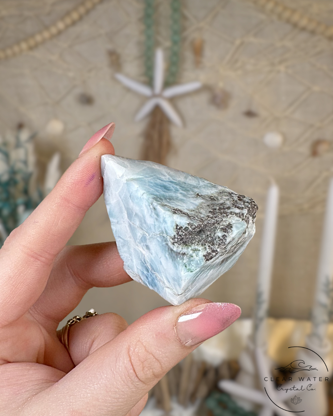 Larimar Semi-Polished Freeform- Dominican Republic