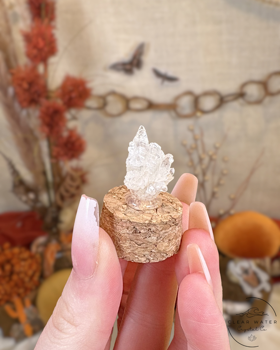 Crystallized White Calcite Specimen Capsule- Mexico