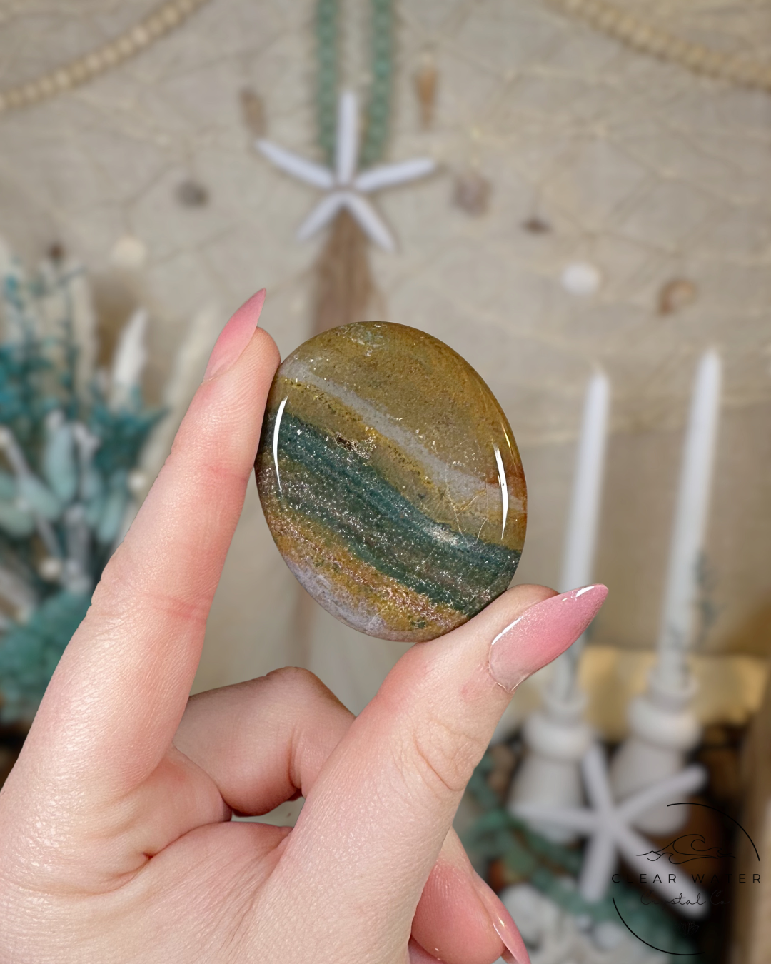 Sea Jasper Worry Stone