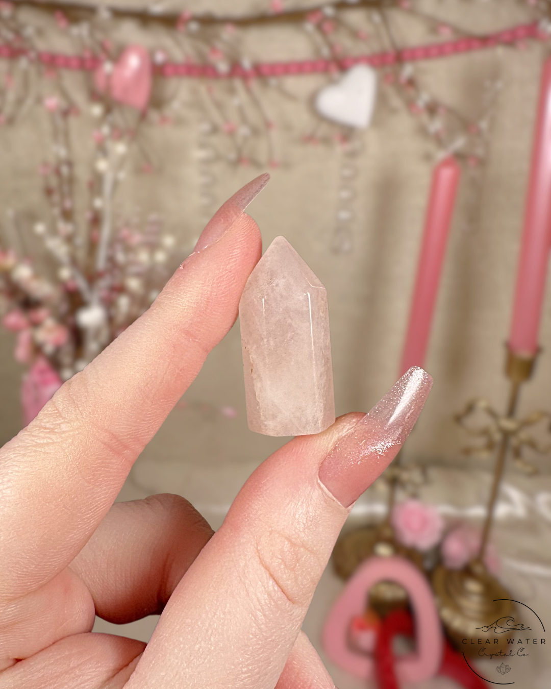 Mini Rose Quartz Towers