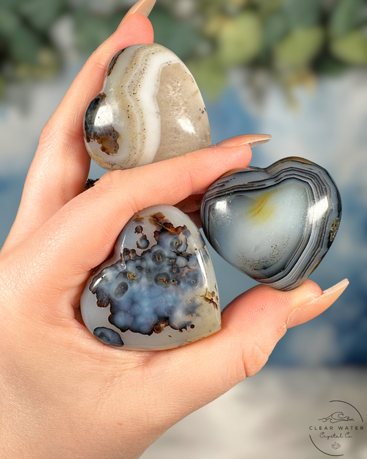 Agate Heart Carving