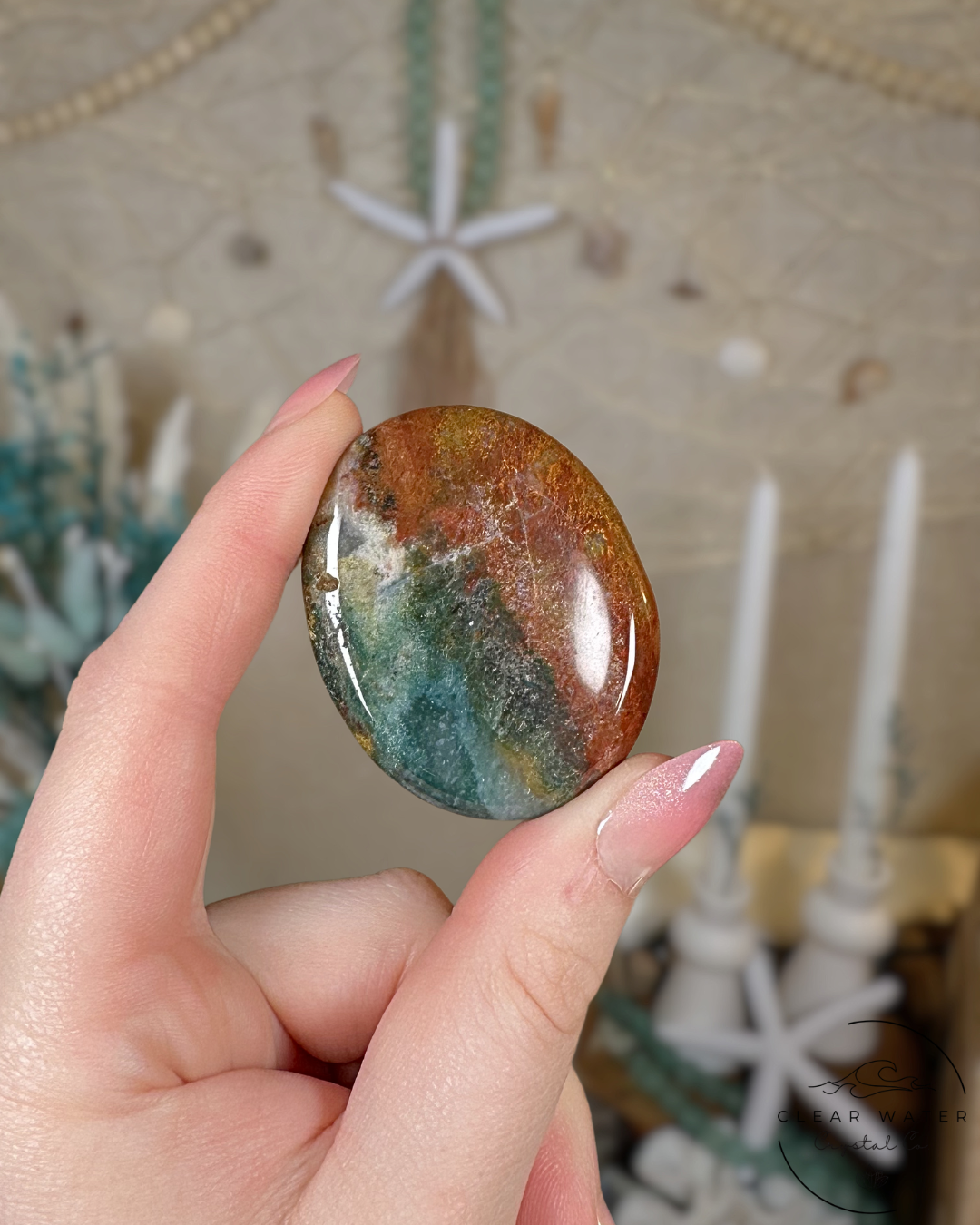 Sea Jasper Worry Stone