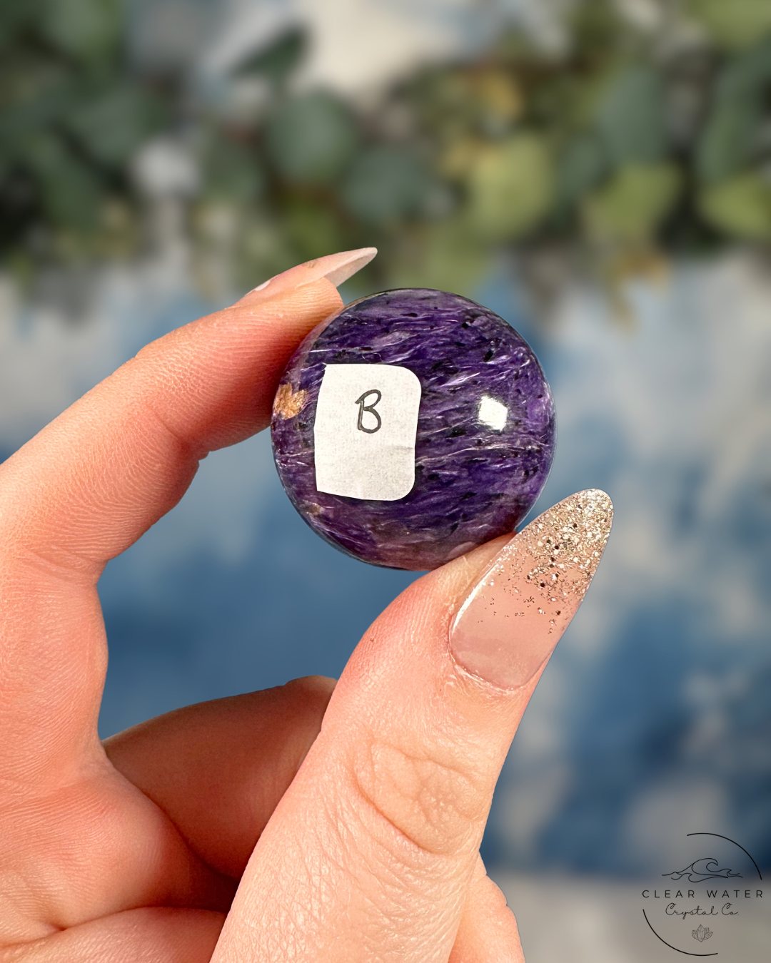 Charoite Sphere from Russia: Royal Radiance
