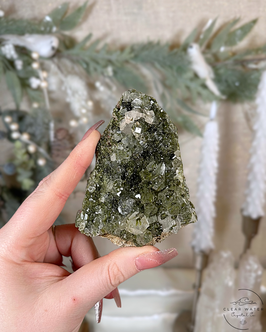 Verdant Mountain Forest Quartz (Epidote in Quartz) Specimens – Turkey