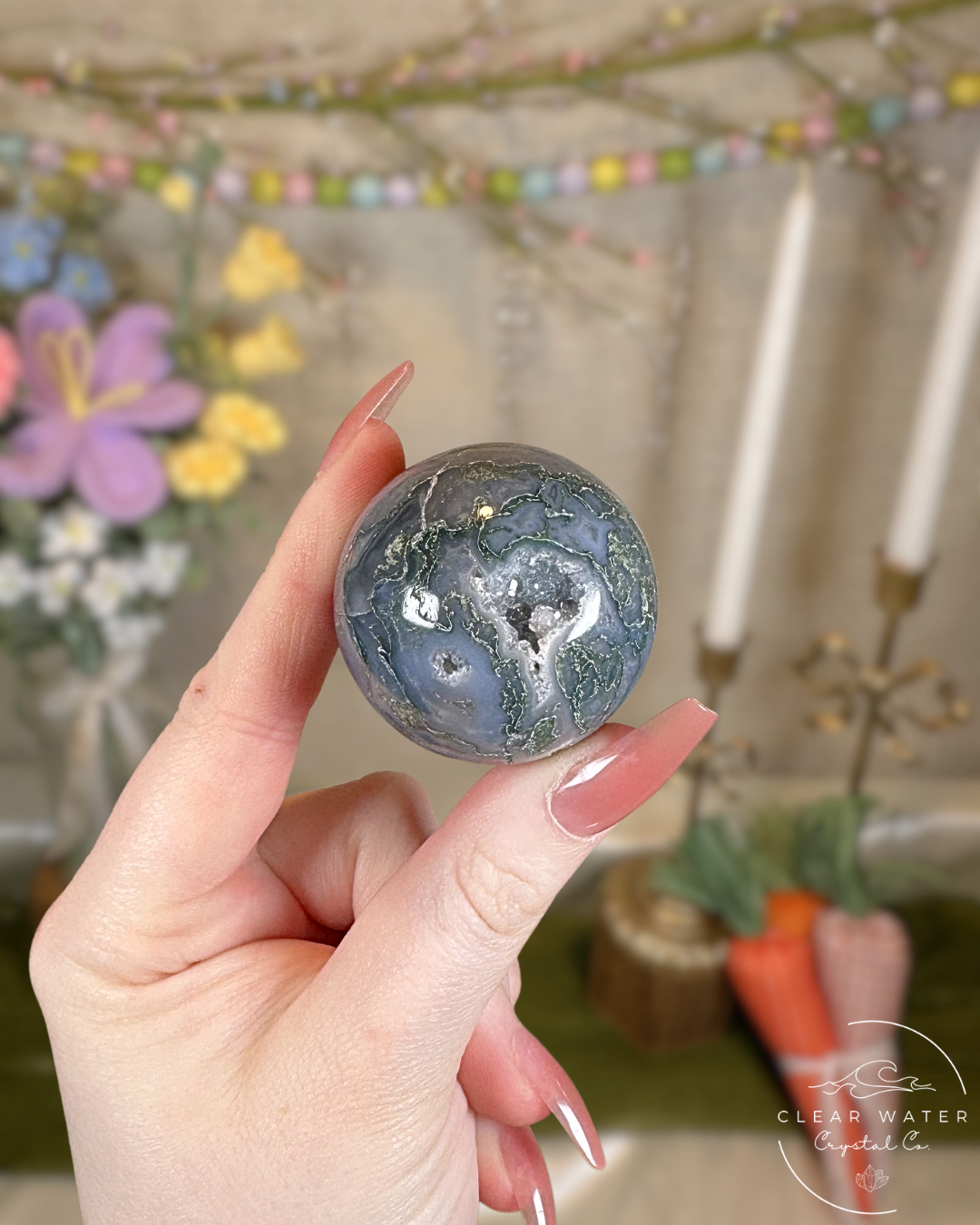 Moss Agate Spheres – China