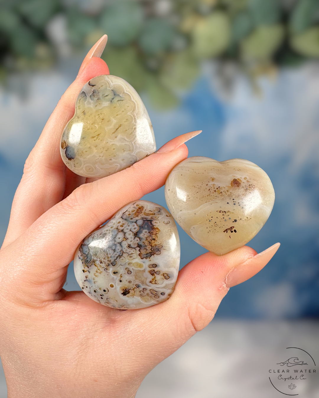 Agate Heart Carving