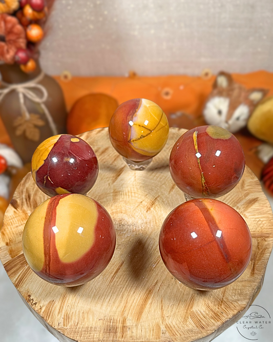 Mookaite Sphere- Autumn Ember Orb
