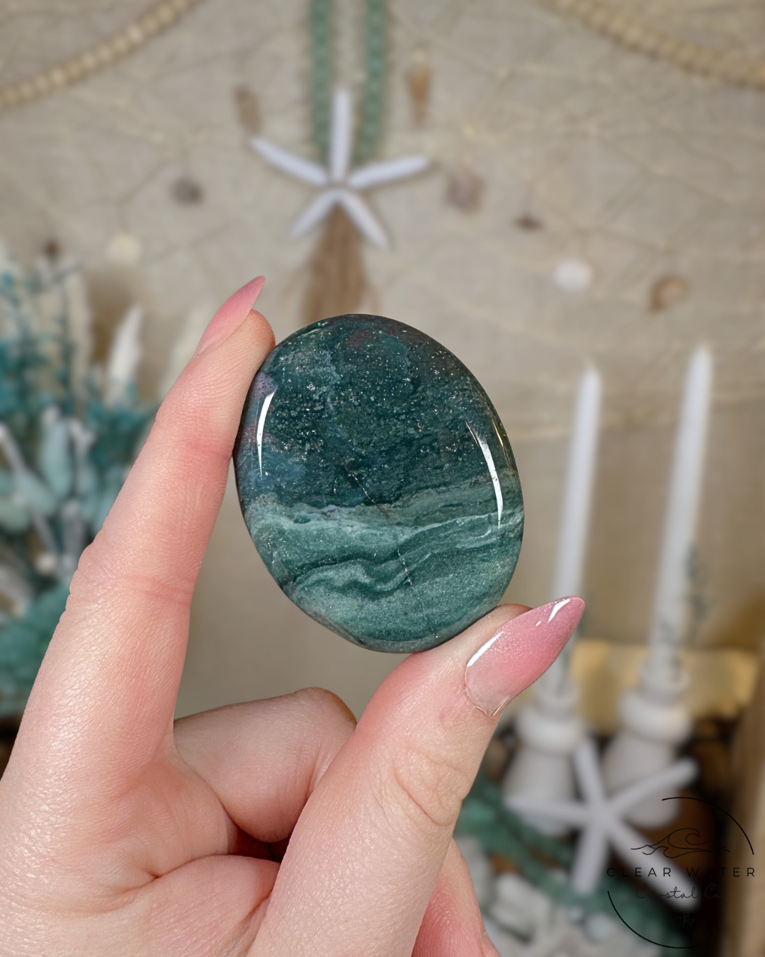 Sea Jasper Worry Stone