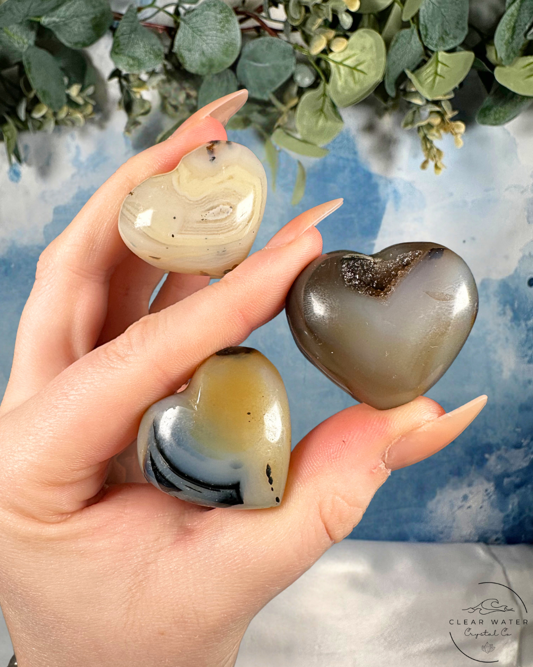 Agate Heart Carving
