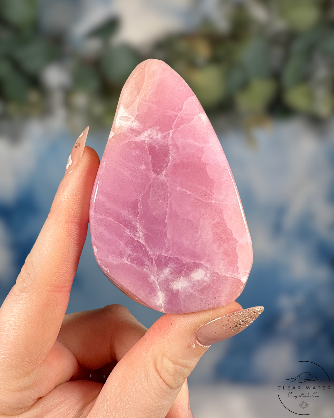 Pink Aragonite Freeform from Pakistan: Petal Pink Dreams