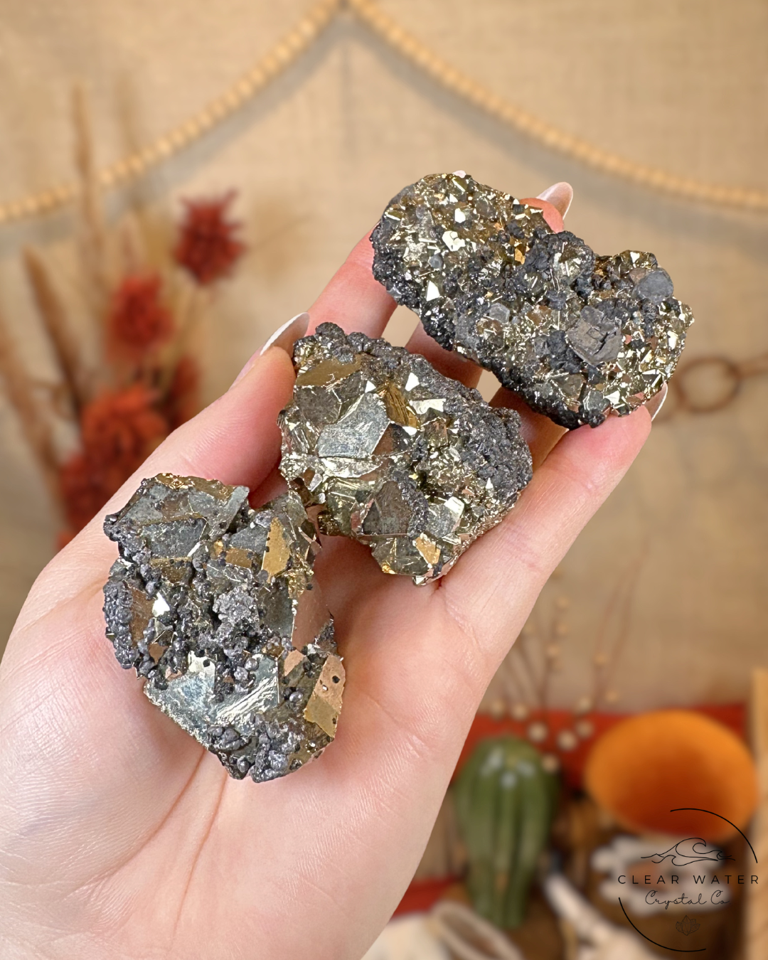 Octahedral Pyrite with Galena Specimens- Peru