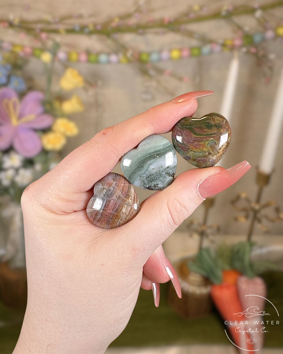 Mini Ocean Jasper Hearts – Madagascar