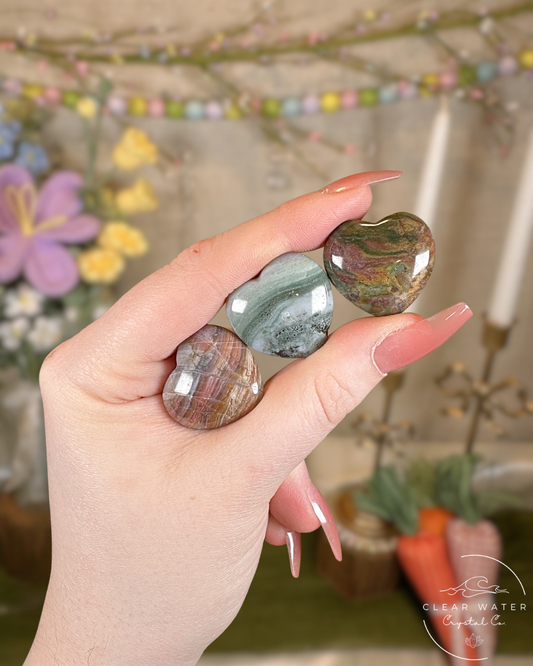 Mini Ocean Jasper Hearts – Madagascar