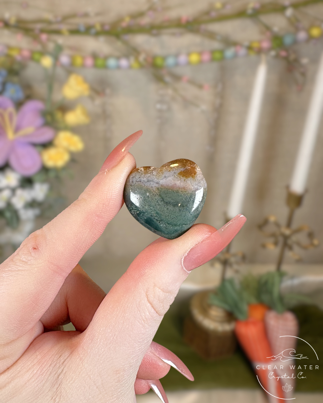 Mini Ocean Jasper Hearts – Madagascar