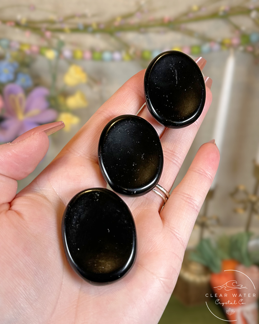 Obsidian Worry Stone