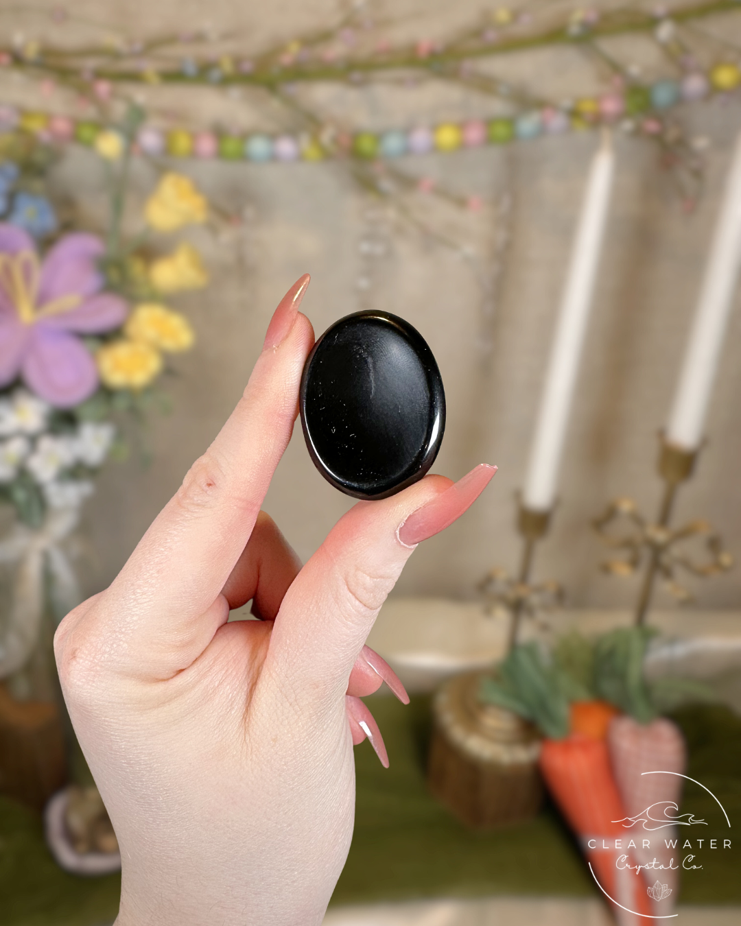 Obsidian Worry Stone
