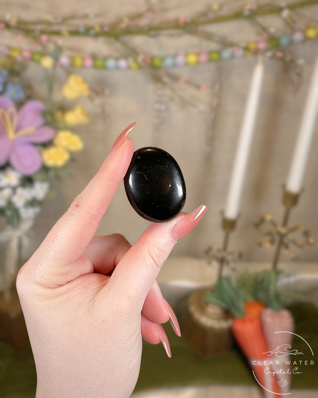 Obsidian Worry Stone