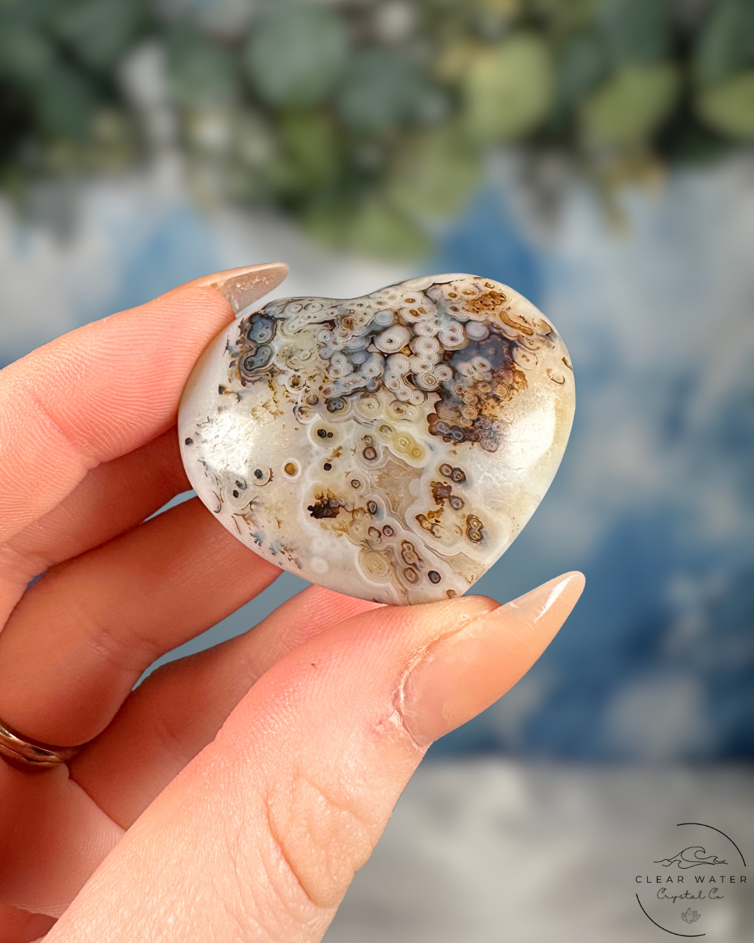 Agate Heart Carving