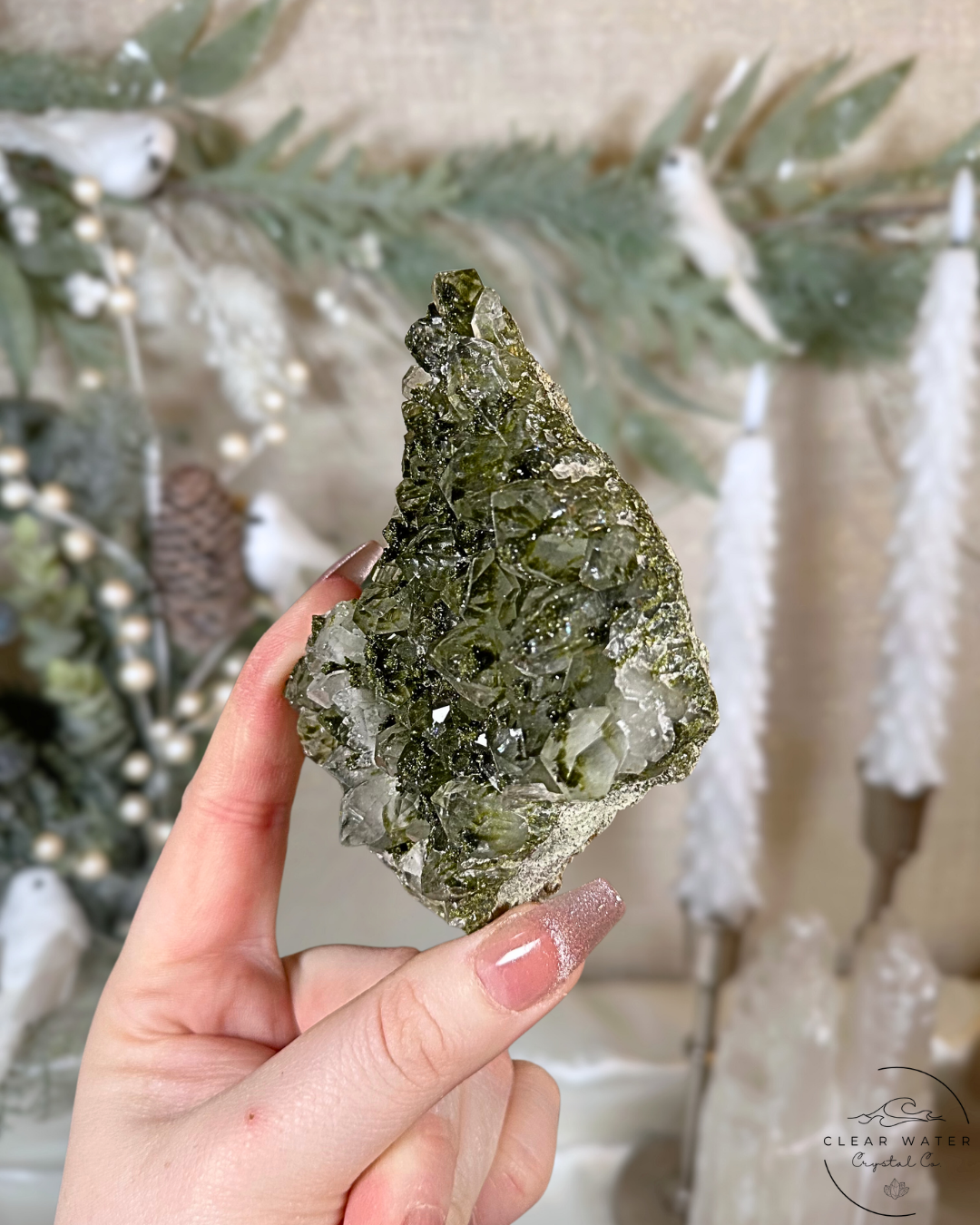 Pine Pillars Forest Quartz (Epidote in Quartz) Specimens – Turkey