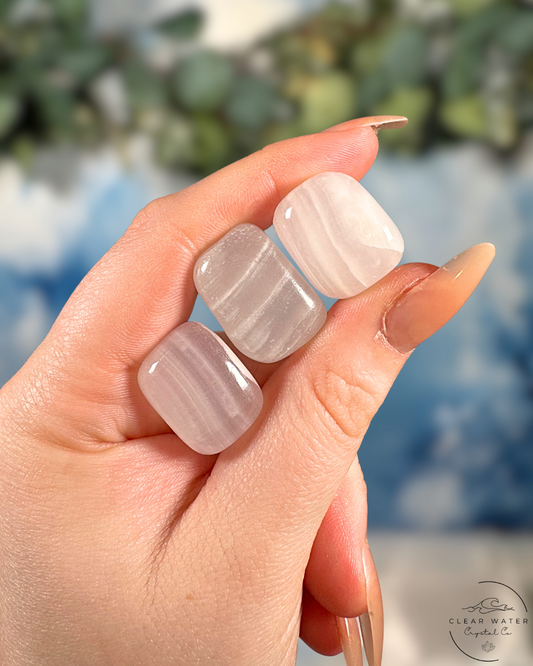 Mangano Calcite Tumble: Gentle Love & UV Magic