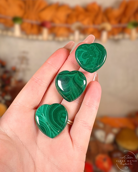 Mini Malachite Heart