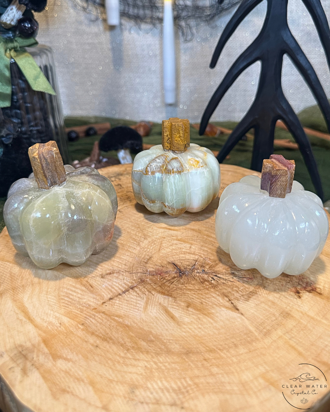 Green Calcite Pumpkin Carving | Mexico