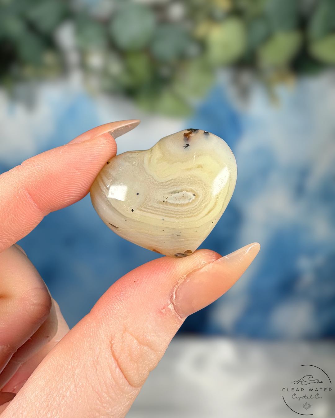 Agate Heart Carving