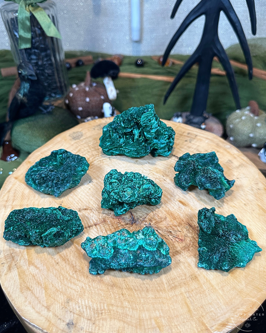 Raw Fibrous Malachite Specimen | Congo
