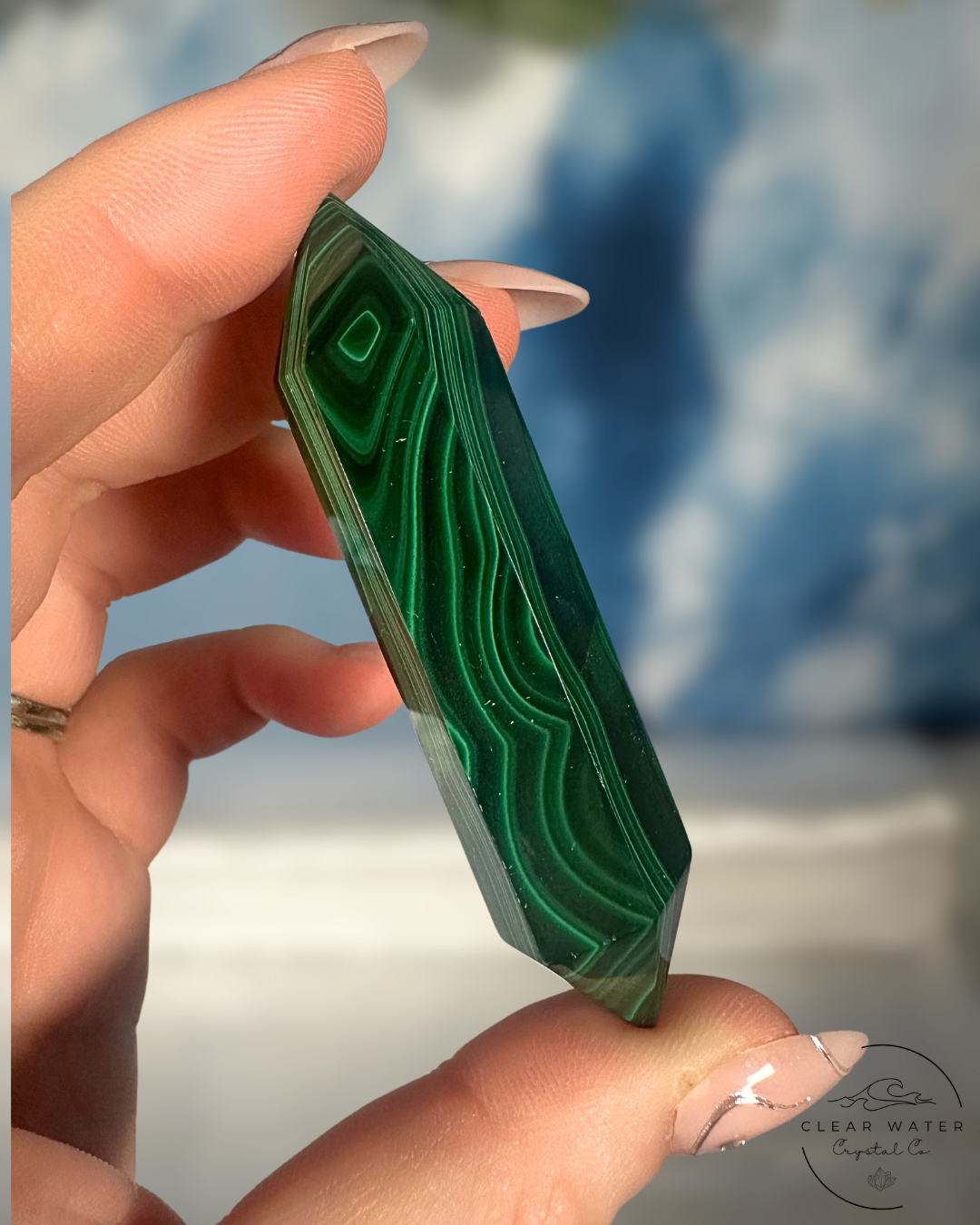 Malachite Double Terminated Points