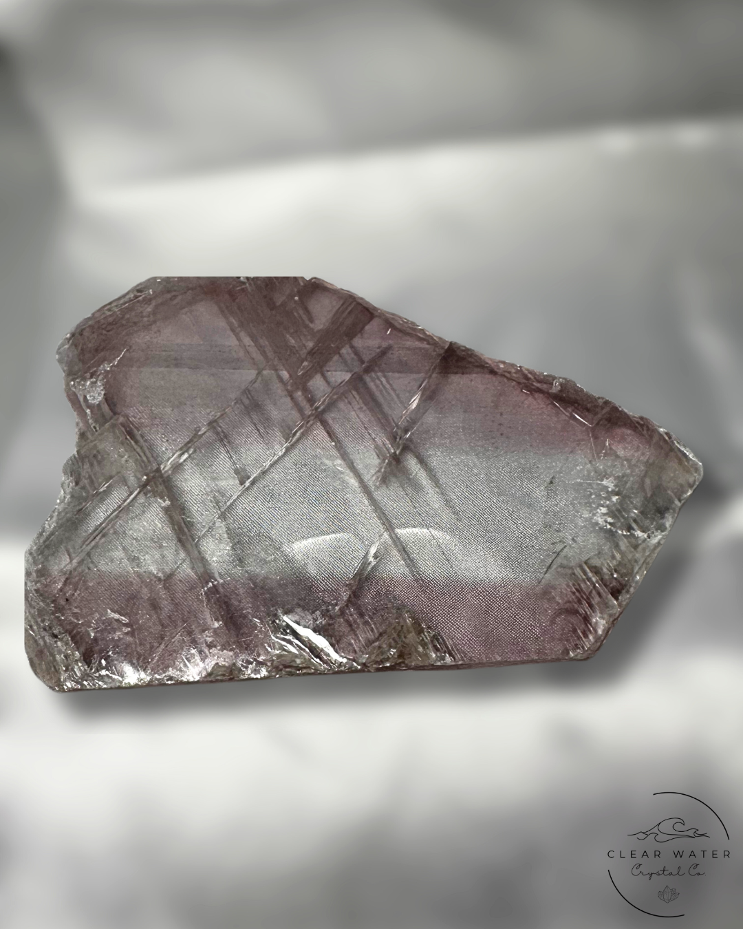 Pink Selenite Slab with Subtle Radiance