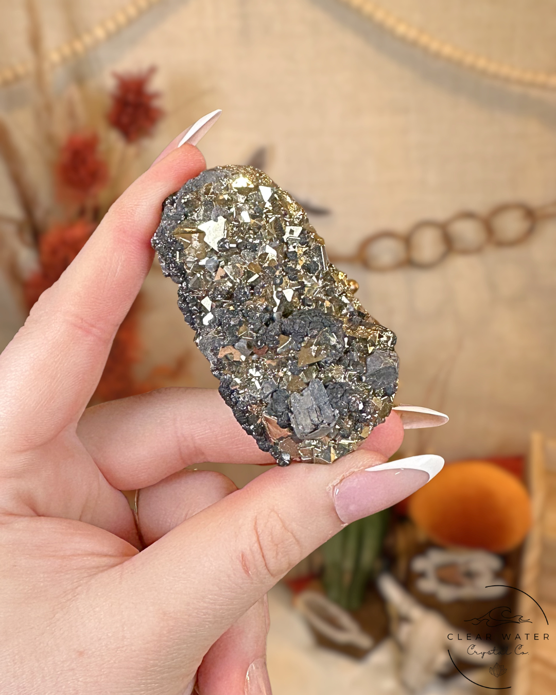 Octahedral Pyrite with Galena Specimens- Peru