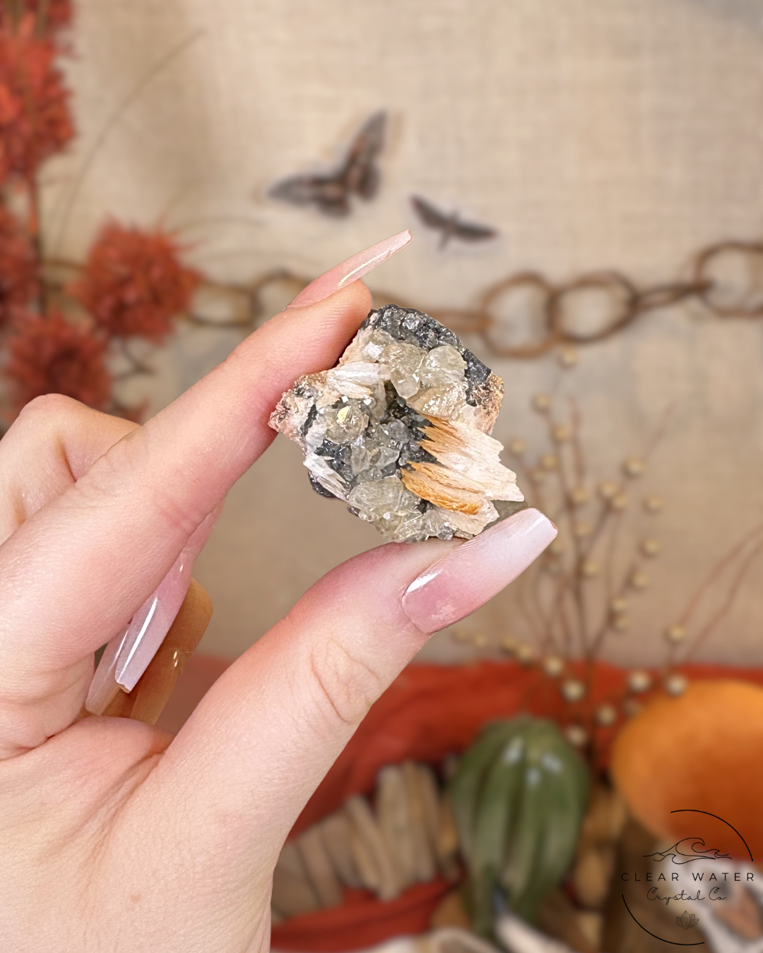 Cerussite and Barite Specimen- Morocco