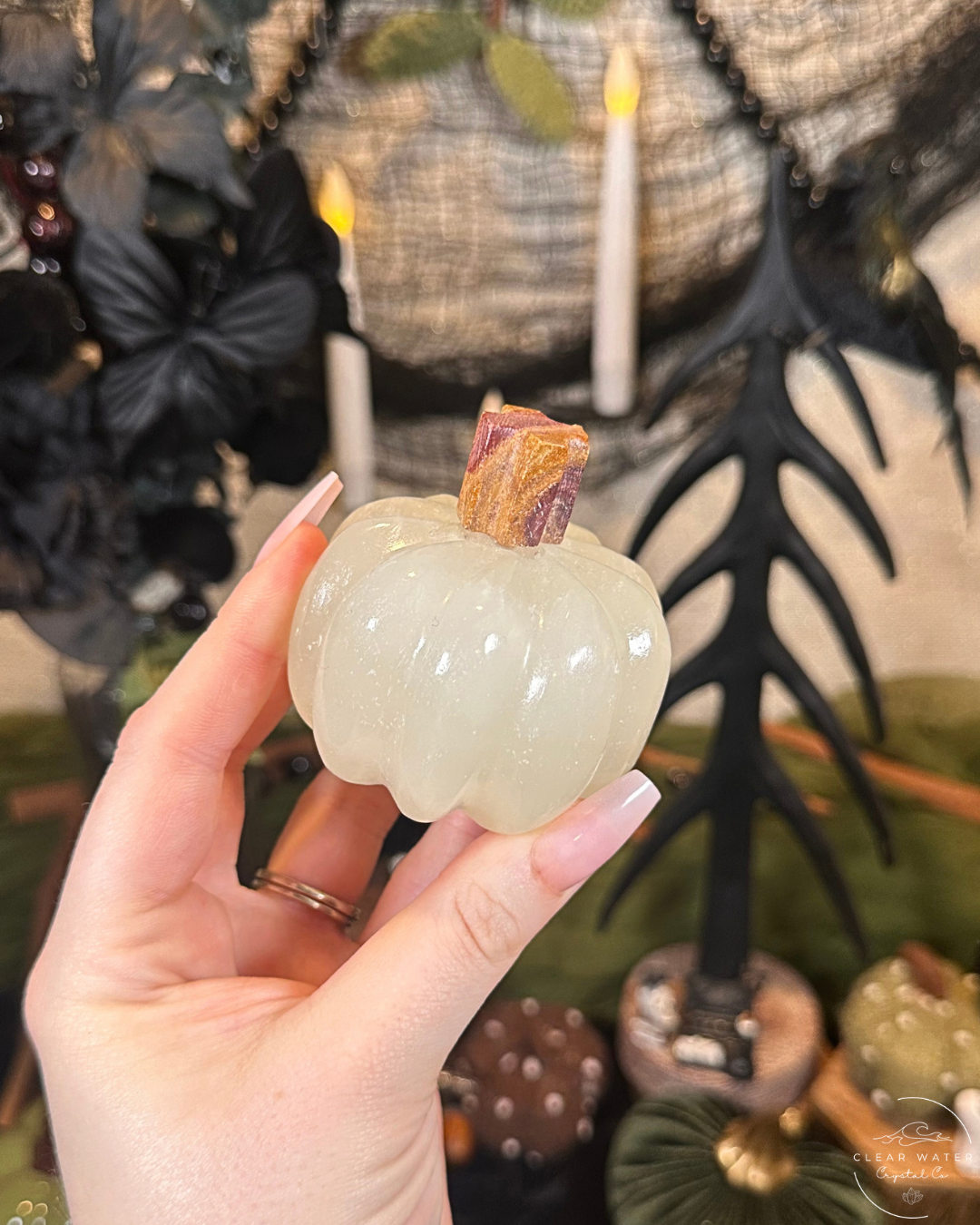 Green Calcite Pumpkin Carving | Mexico